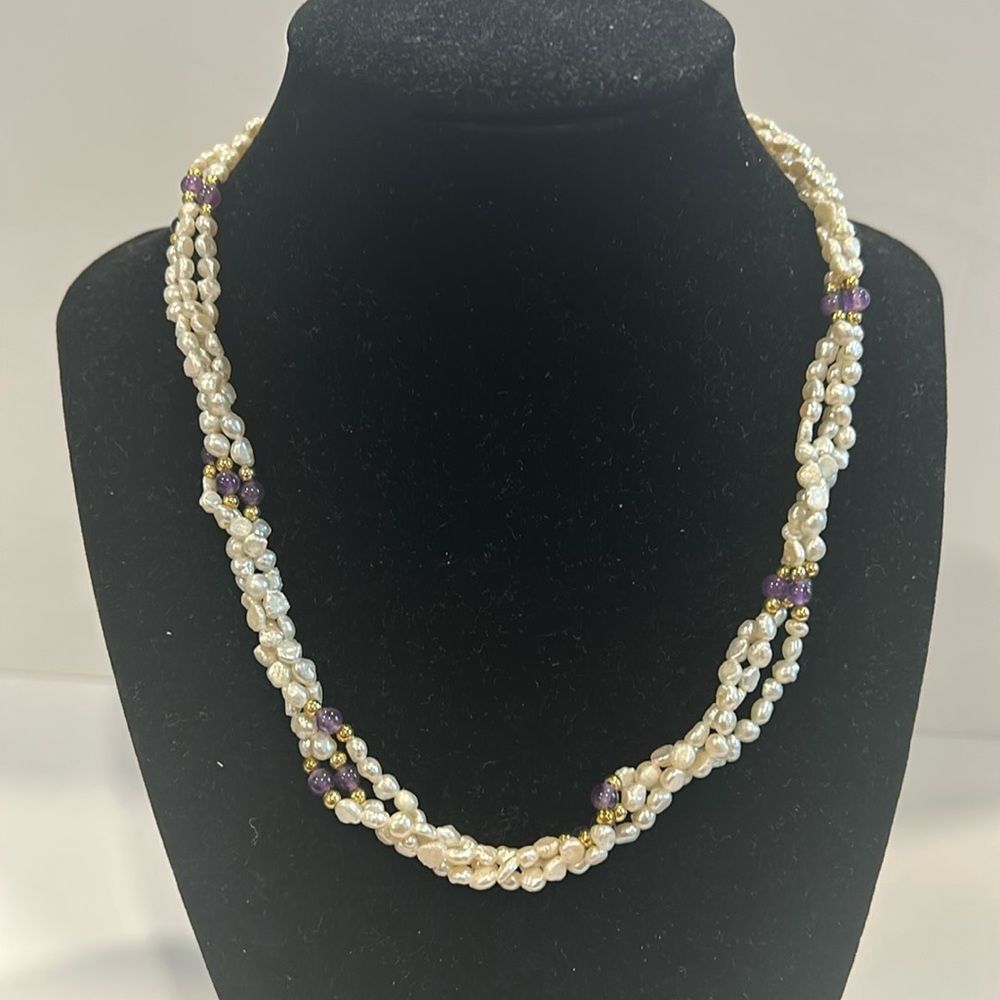 NWOT Joan Rivers Three Layers Pearls Necklace